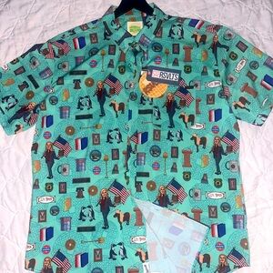 RSVLTS Man Short sleeve, button down Shirt.  XXL, KUNUFLEX.  NEW, never worn..